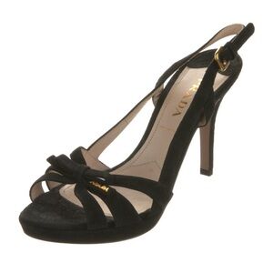 Prada sling back suede heels.  New